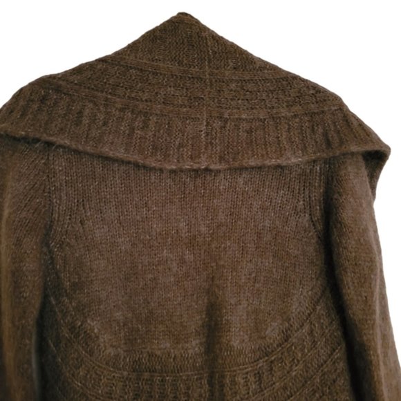 ARCHEOLOGIE Brown Mohair Blend Knit Open Granny Cardigan Sz 8 - Picture 8 of 8